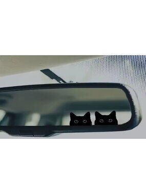 Cute Kitty Cat Mirror Decals for Car, Rearview Mirror Peeking Vinyl Sticker